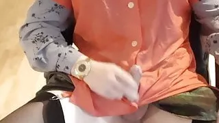 Cleaning Lady Ilona injects herself