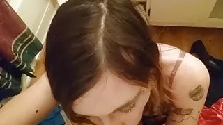 Sexy Shemale in Bra Fishnets and Booty Shorts