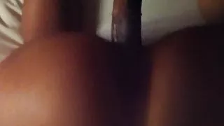 She likes pushing back on my dick