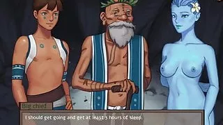 PITS - Nice sex on a tropical island.Love with watter nymph