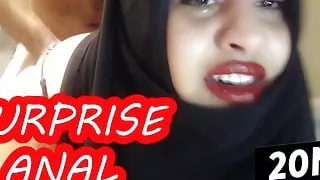 Painful Surprise Anal With Married Woman Wearing A Hijab!