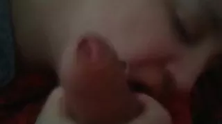 Girlfriend makes me cum with her skilled mouth and hand