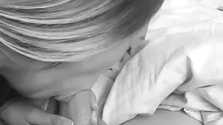 deepthroating a huge uncut cock