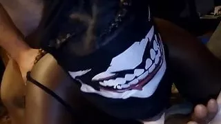 Throathoe gets double team like the slut she is cant take d