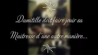 Husband makes sissy lick wife's pussy