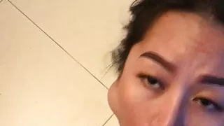 Little Vietnamese mouth stretched and tamed with hard cock