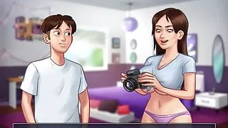 Summertime Saga - Taking slutty pics of step sister (pt.7)