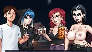 Summertime Saga - Naked party on the roof (Pt.21)