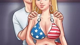 Summertime Saga - Groping boobies by the beach side (Pt.19)