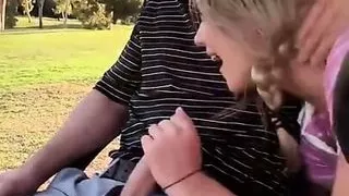 Make my girlfriend sucking my friend's cock at golf club