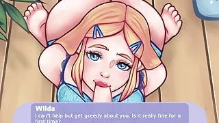 Waifu Outbreak - First blowjob for a shy teen (pt.1)