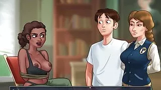 Summertime Saga - Step mom jerking us on car (Pt.22)