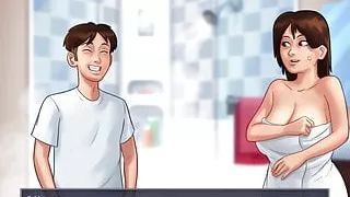 Summertime Saga - Let step mom shower us (Pt.23)