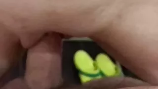 Risky teen's bathroom quickie creampie