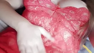 Busty Babe Fingering Pussy With Sex Toy and Has Sensual Orgasm