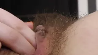 Cute girl with a big bush