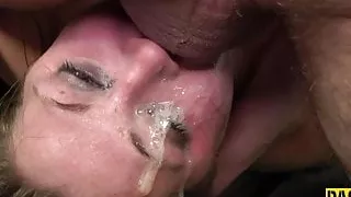 Bbw gets dominated and throated