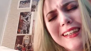 Facing the cam while he's fucking me hard in doggy