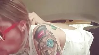 Beautiful Hitch Hiker Sucks Me off in the Car