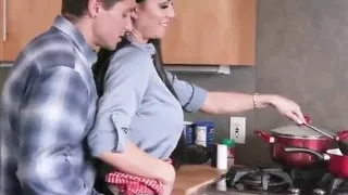 Cute MILF, Kitchen Fuck