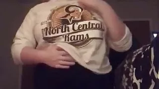 Chubby girl stripping 1