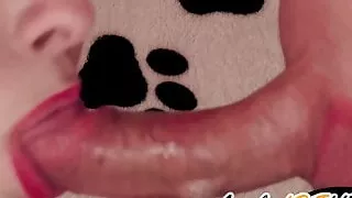 Teen Passionate Deepthroat Dick Lover after College - Cum