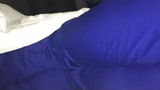 Booty in scrubs in bed