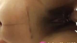 Asian wife standing anal