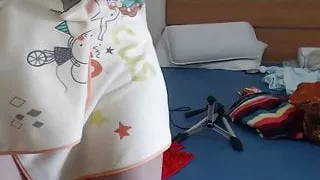 Kira Tomson exercises and masturbates afterwards