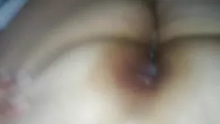 Cum inside her ass