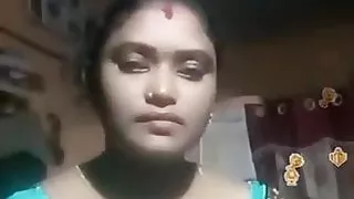 Tamil Indian BBW Blue Silky Blouse Live
