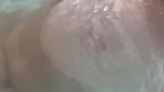 The big natural fantastic tits of my wife in the sea