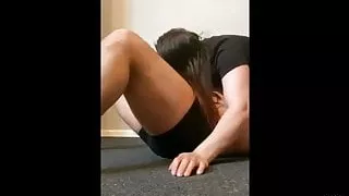 Step mom fucked in quarantine through panties by step son