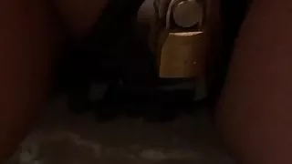 Piss in chastity belt