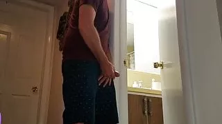 Sneaky step son checks step moms nude pussy