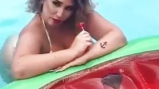 hot photoshoot in pool