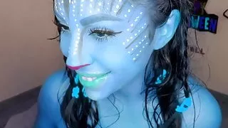 Busty Na'vi from   turns us on with blue ass and tits