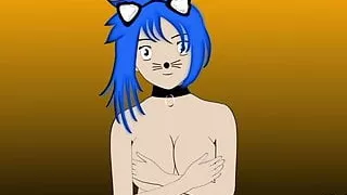 Animated Airyka Halloween Topless Dance