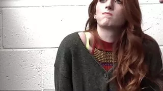 Redhead Aria Carson banged and creampied for shoplifting