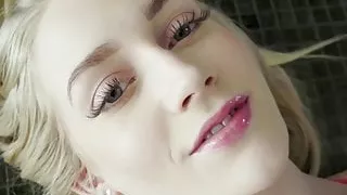 Sexy blonde Emma Starletto ball licking deepthroat for cum