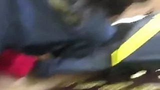 Commit the bride from behind in the storeroom of her parent