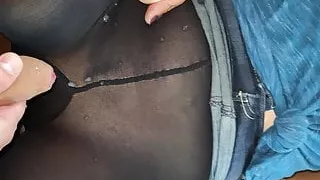 Cum black pantyhose 120 DEN