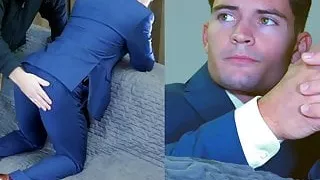 Muscular Straight Jock Spanked in a Suit and Tie