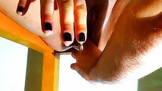 Stretching my loose cunt for get fisted and squirt very hot