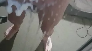 Massive cumshot on mirror