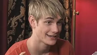 Blonde twink Preston Andrews rimming and pounding cute gay