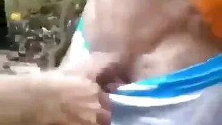 Condom blowjob