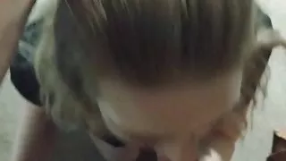 hot dirty blonde blowjob  facial