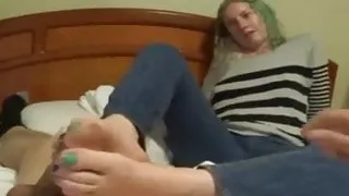 Amateur..  Footjob 2