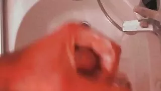 Cumshot strike to camera